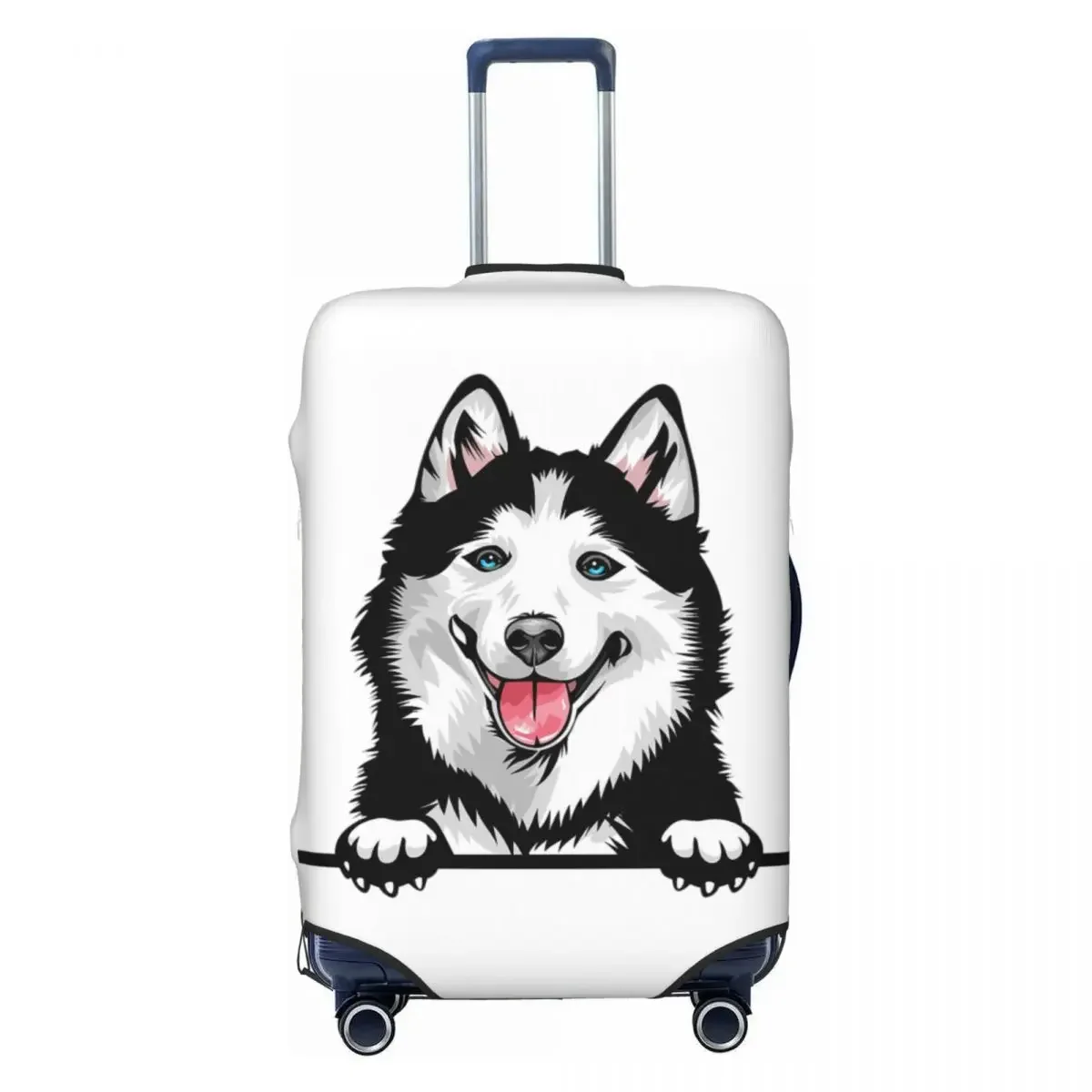 

Custom Siberian Husky Luggage Cover Elastic Alaskan Malamute Dog Travel Suitcase Protective Covers Suit For 18-32 inch