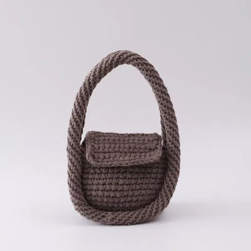 Children's Knitted Small Bag Autumn and Winter Trendy Child Hand-Held Handmade Wool Coin Purse