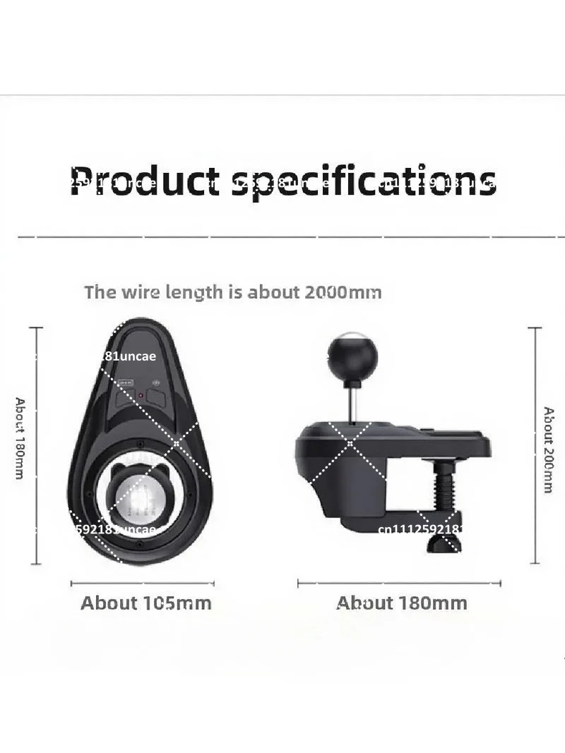 Gaming Gear Shifter with 6+1 Speeds, Manual Transmission Stick Compatible with Steering Wheel, Sequential Shifter Accessories