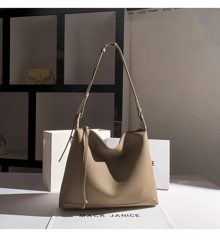 

High Quality Women Handbag Textured Bucket Bag Fashion Large Capacity Casual Tote Bag Lady Purse Shoulder Underarm Bag