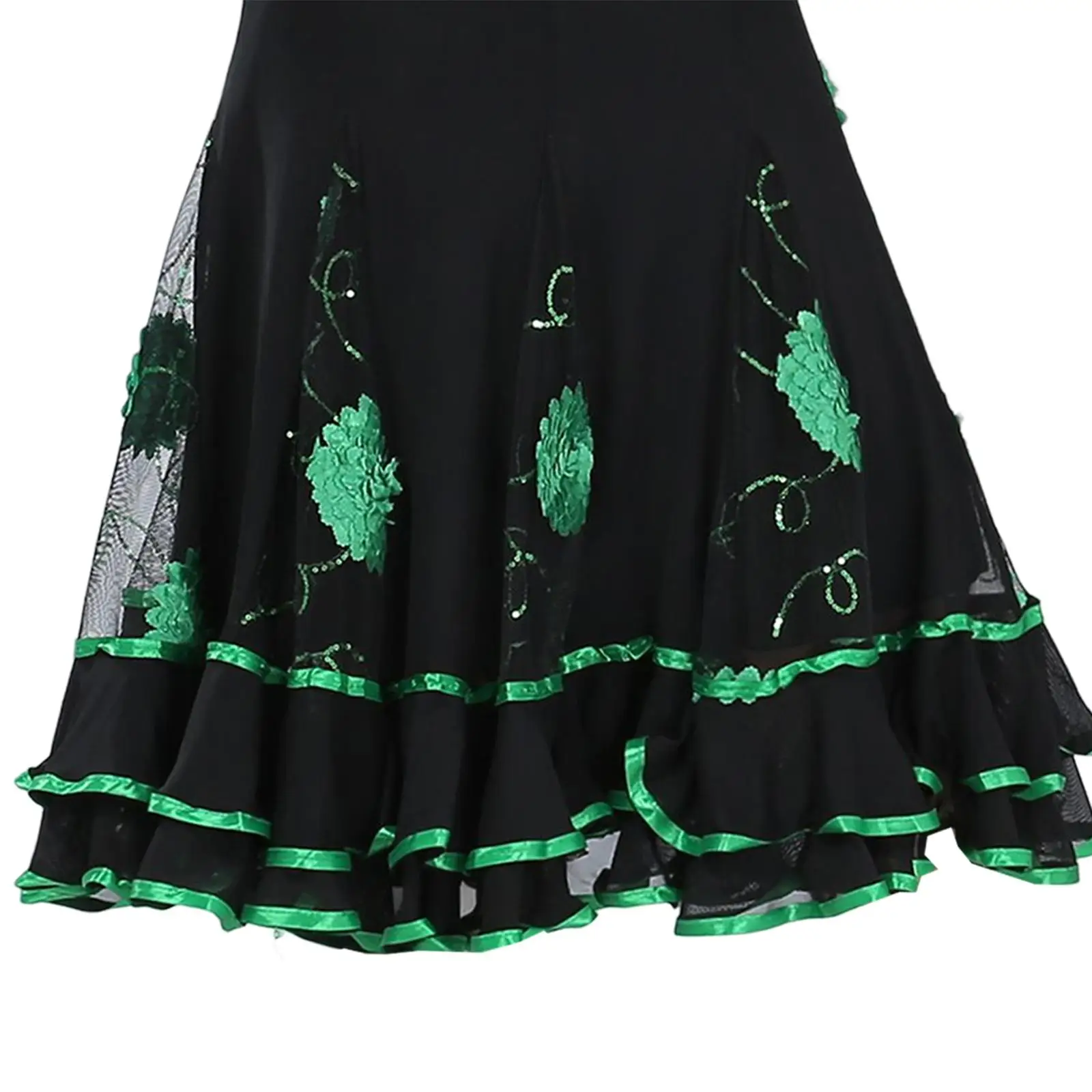 Jupe de danse douce pour salle de bal élégante pour femmes, nouveau Style, Costume décontracté, longue jupe pivotante pour Flamenco, Rumba, valse, vêtements de danse