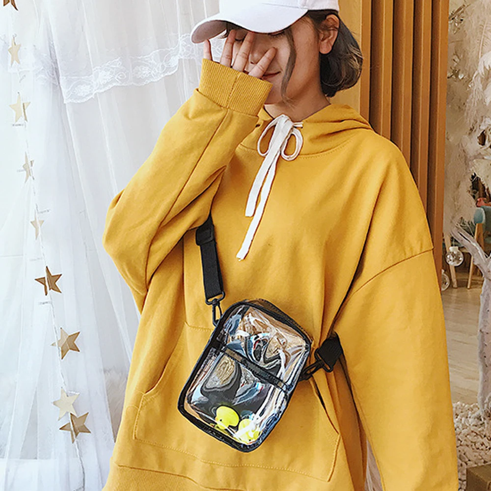 حقيبة شفافة للنساء حقيبة كتف شفافة Ptgirl 2025 حقائب يد نسائية متعددة الاستخدامات حقيبة ساعي الكتف حقيبة الموضة كيس #4