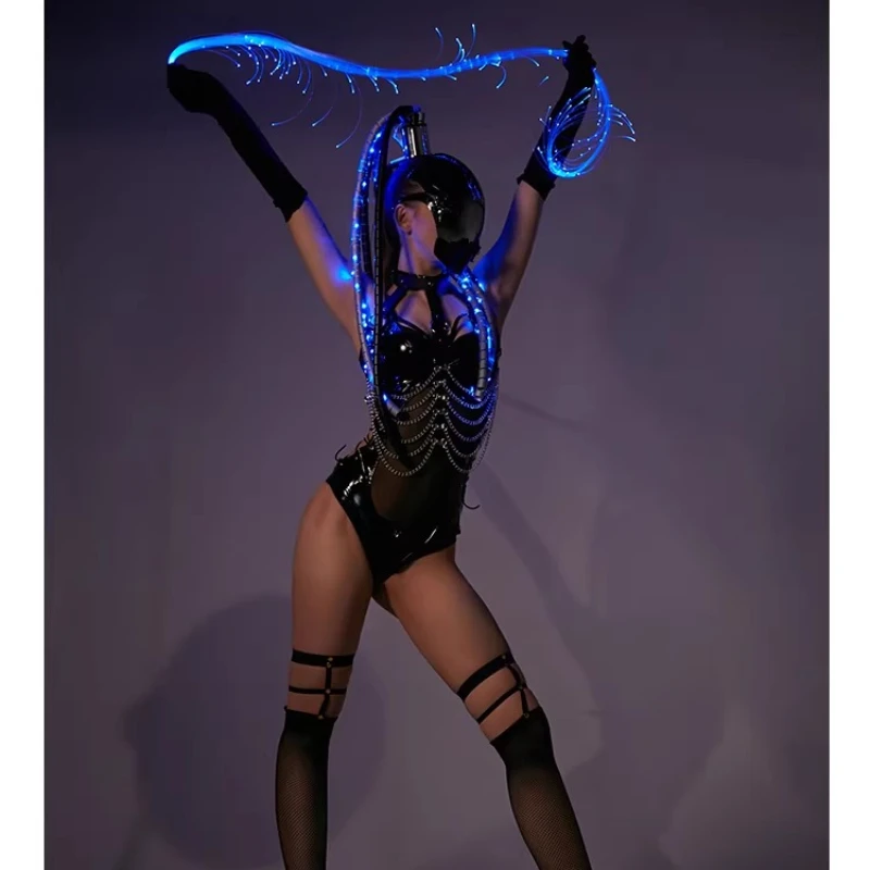 

Sexy Led Original Design Tech Glow Clothing Gogo Bar Nightclub Party Bodysuit Stage Performance Costume Halloween Cosplay Suit