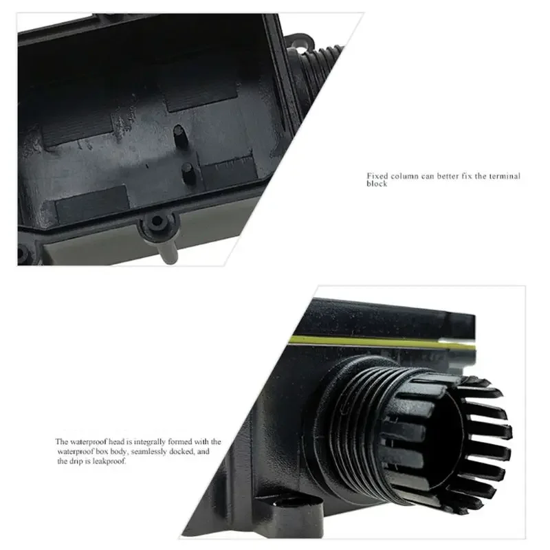 Junction Box IP68 Waterproof UV Sunproof Outdoor Multiple ways Plastic Electrical Junction Box Case Cable Wire Connector Protect