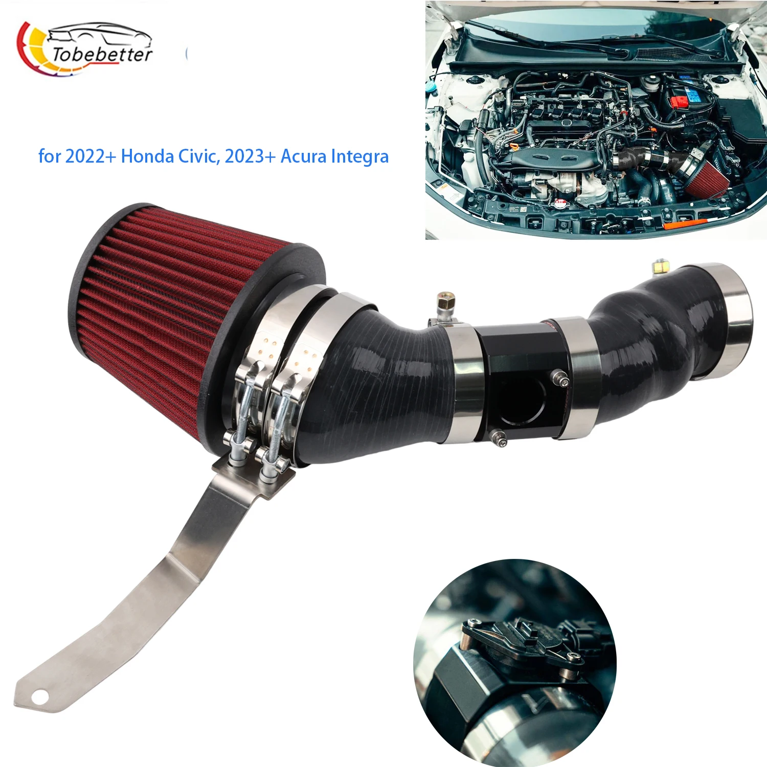 performance Cold Air Intake System For 2022-2026 Honda Civic Acura Integra 1.5T L4 Turbo Kit 2023+ Acura Integra