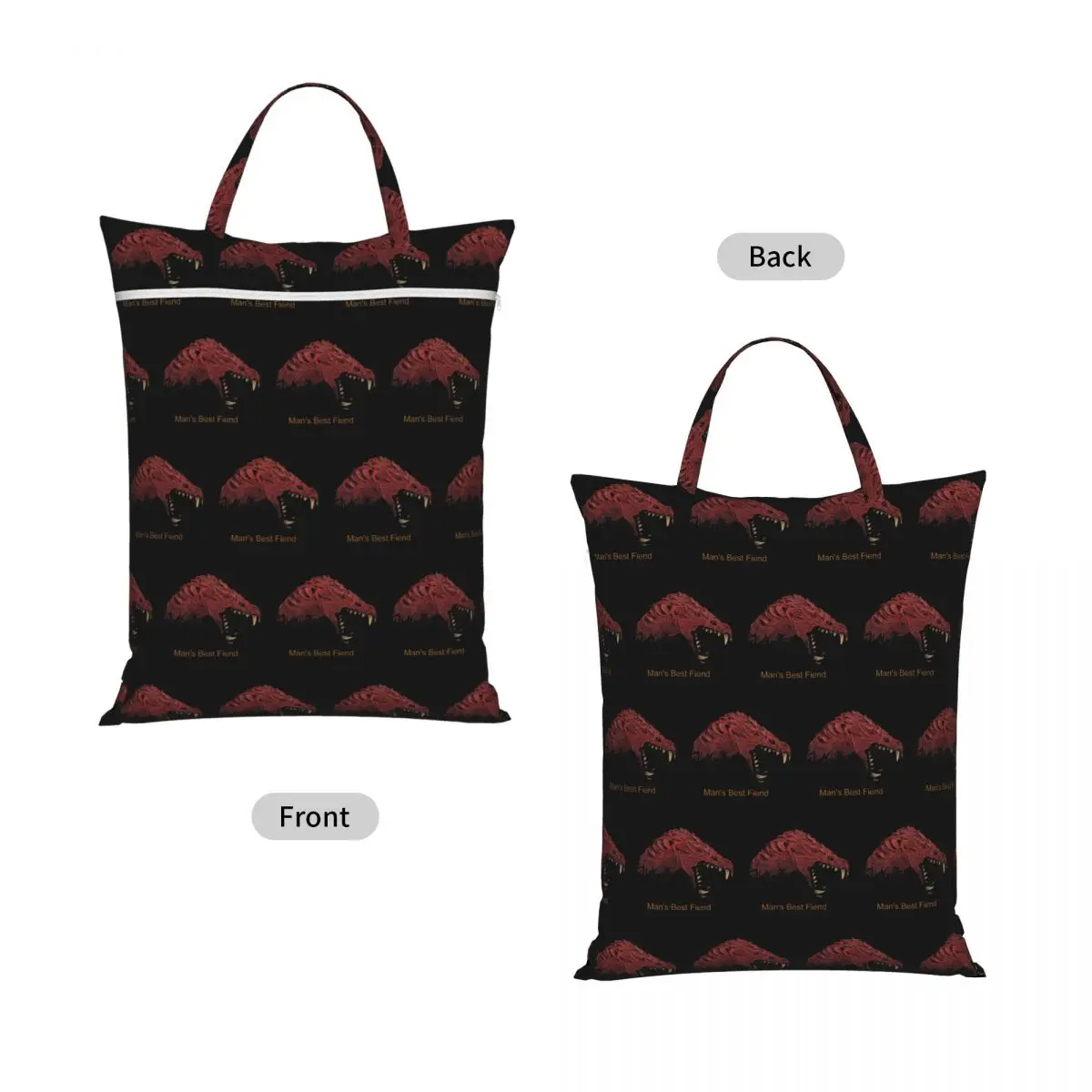 Odogaron Man's Best Fiend Travel Laundry Bag Waterproof Reusable Dirty Clothes Pouch Gym Yoga Vacation Washing Basket