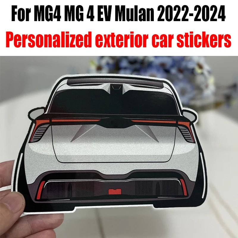 for MG 4 MG4 Mulan 2022 2023 2024 Small car decoration car sticker triangle window glass rear window warning sticker