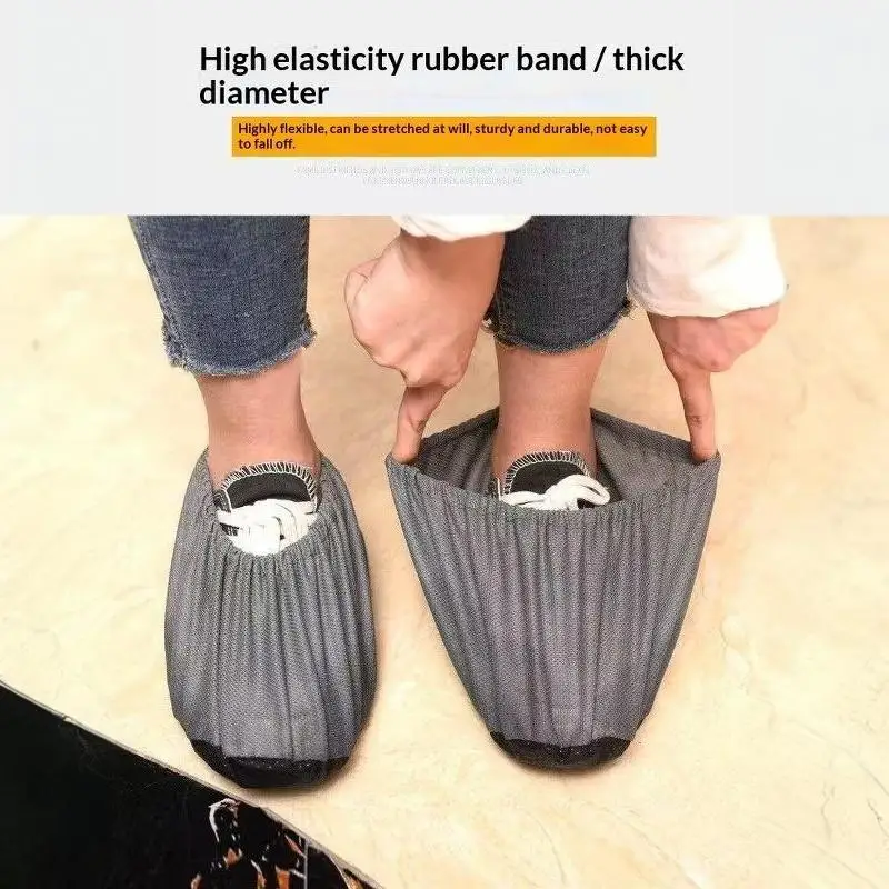 5 Paar wiederverwendbare Schuhüberzüge, Unisex, rutschfest, waschbar, schützen den Boden und Teppich, Haushaltsschuhschutz, Schuhüberzüge – Detail 11