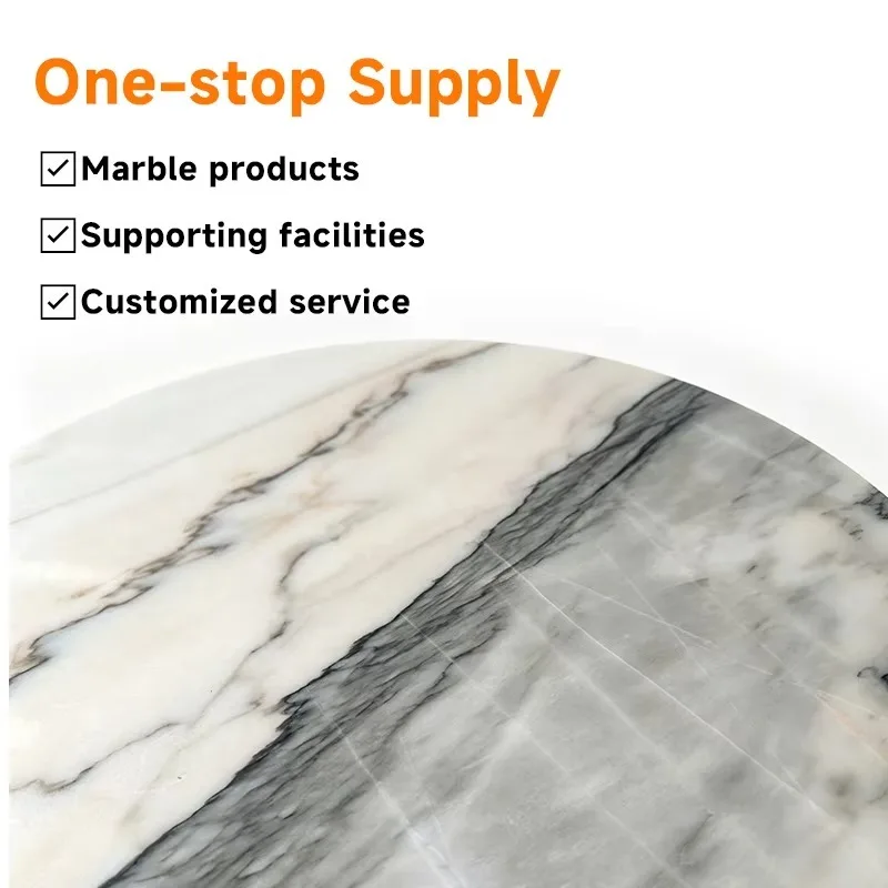 Modern natural pink marble table for bedrooms, living rooms, dining rooms and home bars - environmentally friendly and durable