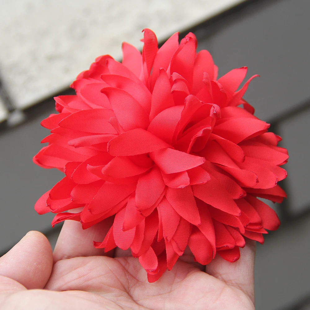 10 センチメートル大シフォン人工模擬生地造花結婚式の装飾女の子帽子アクセサリー DIY 造花