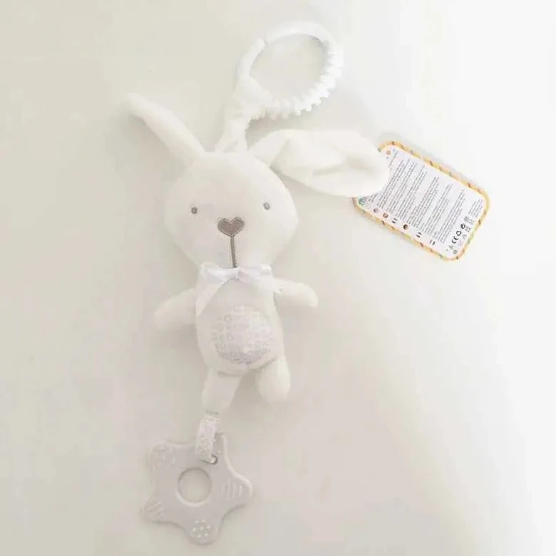 부드러운 유아용 침대 유모차 모빌 걸이 장난감 아기 토끼 코끼리 고양이 장난감 트롤리 0-12개월 신생아 플러시 교육용