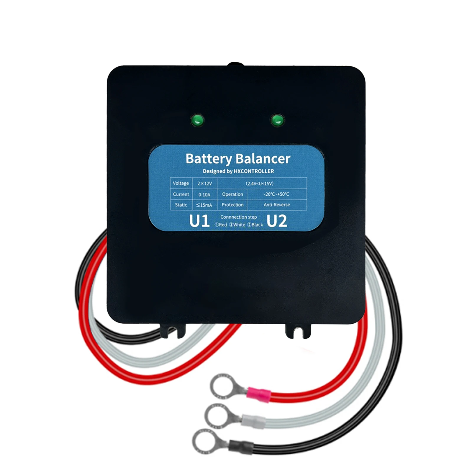 

Battery Balancer Equalizer Charger 24V48V 60V 72V 10A HA01 Hc01 2 x 12V Lead Acid Batteries Monitor Voltage Discharge Regulator