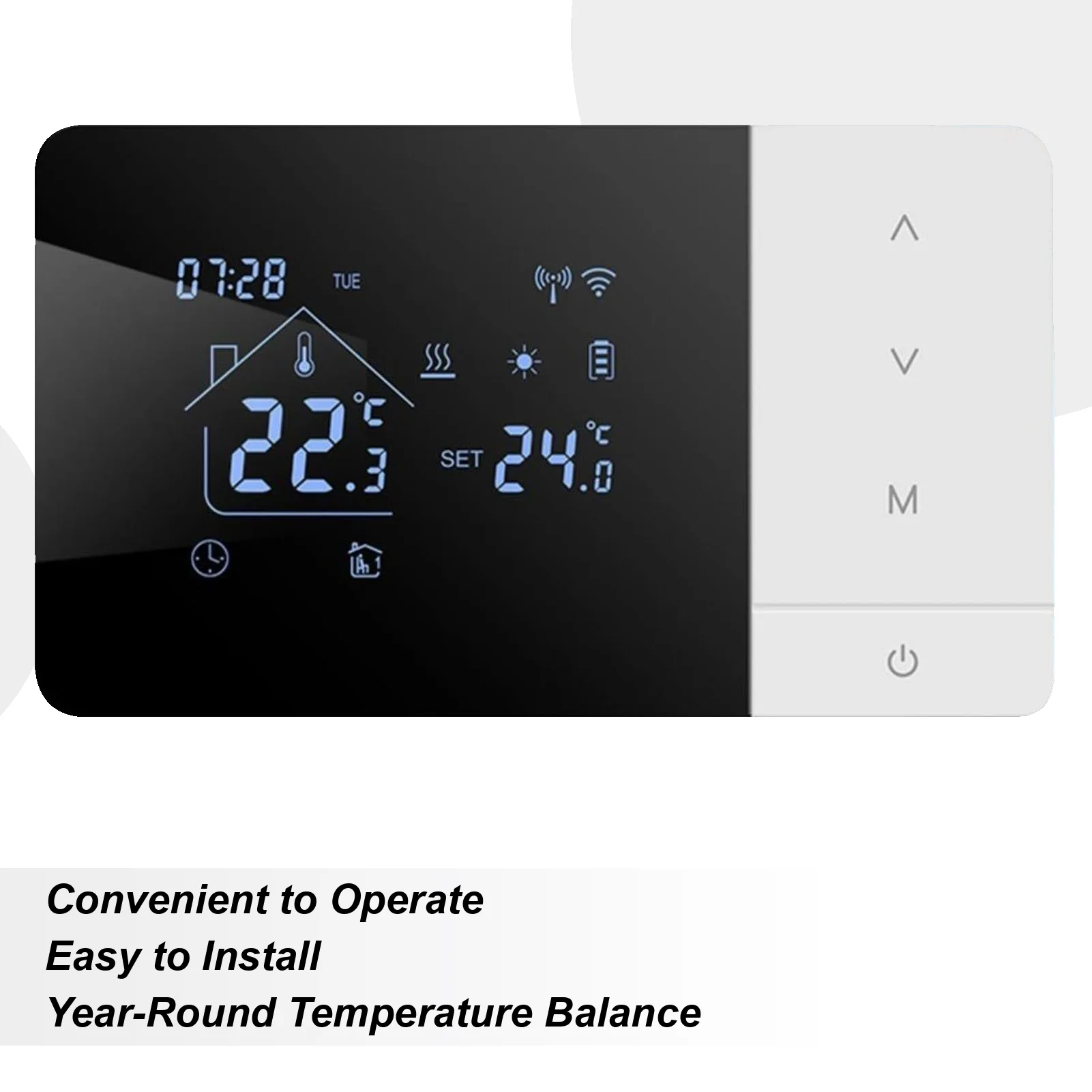 منظمات حرارة ذكية للحرارة المنزلية وتطبيق ترموستات واي فاي بارد ووحدة تحكم في درجة الحرارة بالتحكم الصوتي مع شاشة تعمل باللمس لفندق RV المنزلي