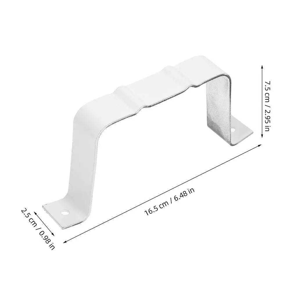 1Set Sturdy Aluminum Alloy Gutter Downspout Adapter Rain Gutter Leader Strap Heavy Load Pipe Fastener Versatile Drainage