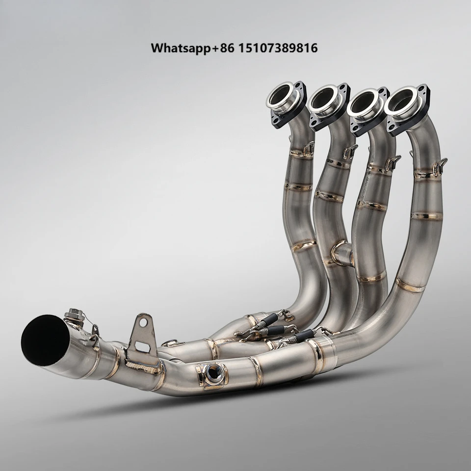 

Titanium Alloy Motorcycle Exhaust System Modification Front Link 60mm Caliber Muffler for YZF-R1/R1M 2025- Silver