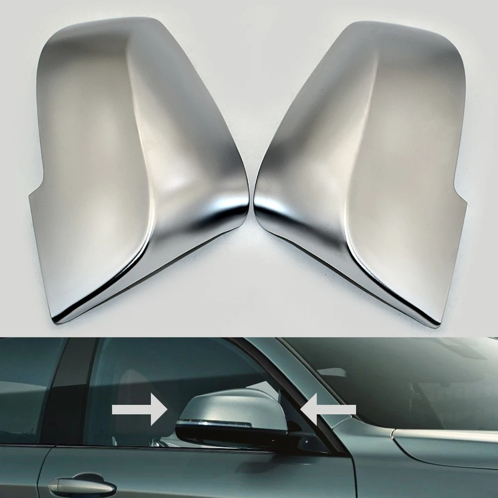 For BMW 1 2 3 4 Series F20 F30 F31 F21 F22 F23 F32 F33 F34 F35 X1 E84 Matt Chrome Mirror Cover Rearview Side Mirror Cap