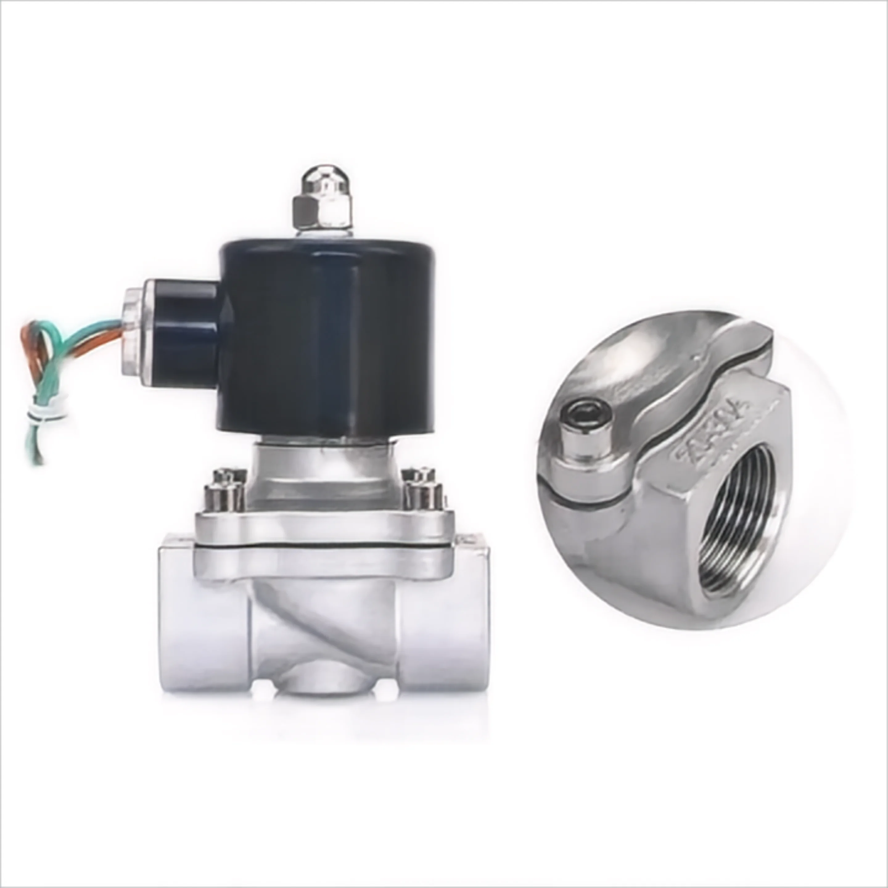 3/4\'\' Stainless Steel Solenoid Valve 220V 12V 24V Normally Closed Direct Acting Solenoid Valve