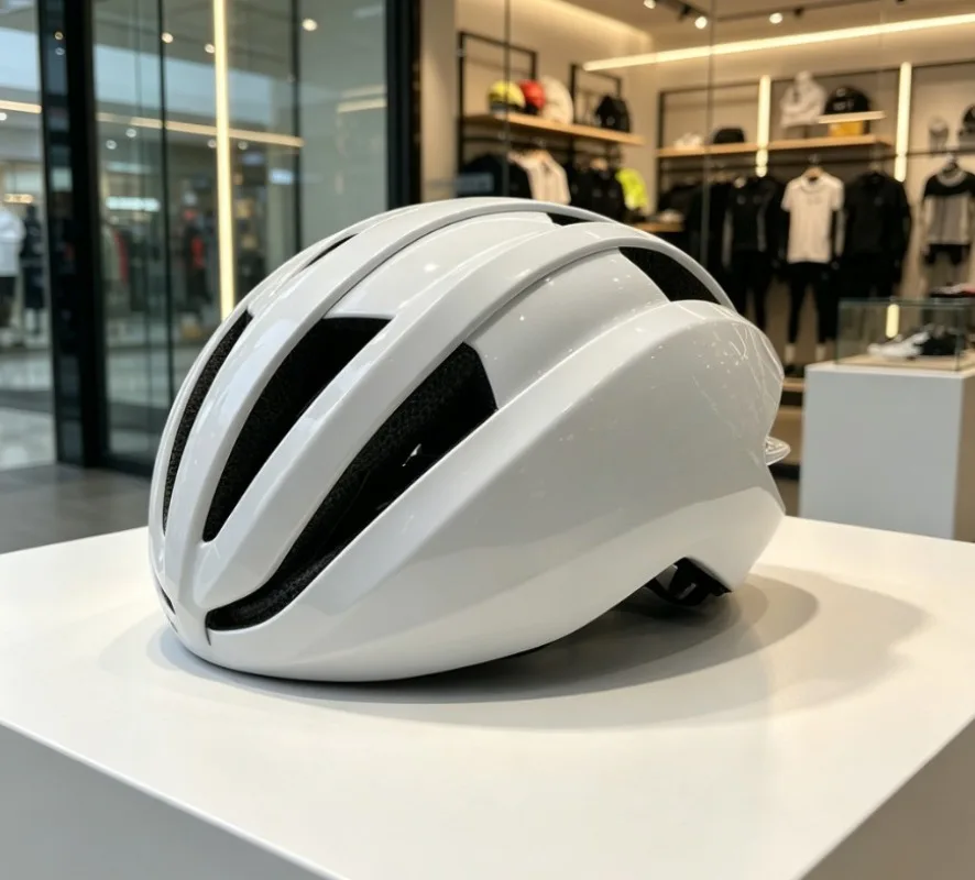 Professional aerodynamic cycling helmet for road mountain bikes, ultra-light breathable safety cap for men women cyclists.