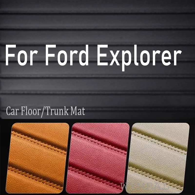 

Роскошный автомобильный коврик для Ford Explorer Classic U502 7seat 2016 ~ 2019 Нескользящий коврик Водонепроницаемые подушечки Коврики Кожаный напольный коврик для автомобиля