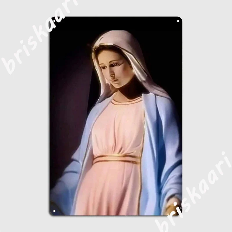 Our Lady Of Medjugorje Virgin Mary Majka Bo%C5%Beja Madonna Di Medjugorje Metal Plaque Poster Designing Club Bar