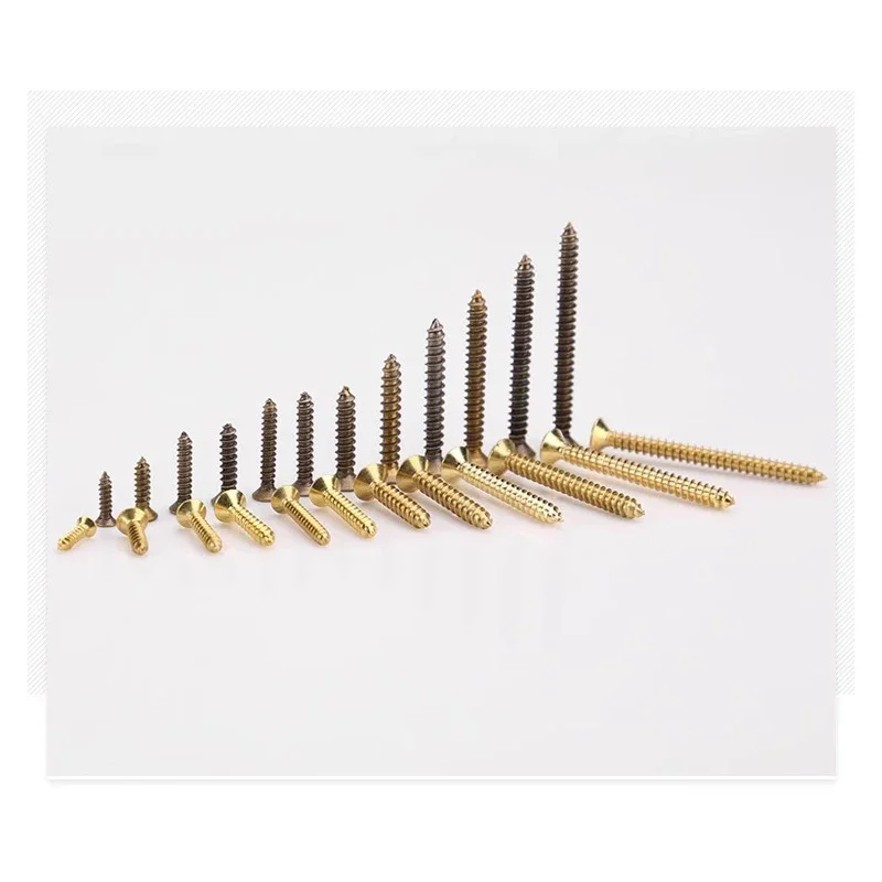 20/10pcs Brass Sink Head Phillips Self-tapping Screws Antique Bronze/gold DIY Wood Fasteners for Wood Fiberboard M2.5 M3 M3.5 M4