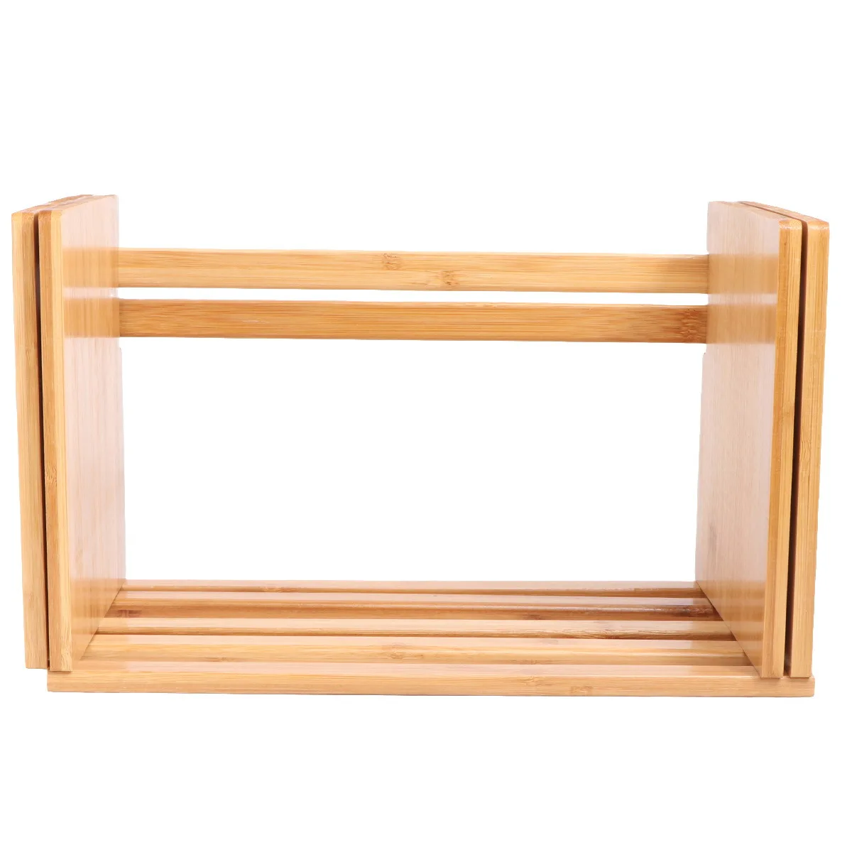 

1Pcs Stretchable Desktop Book Shelf Mini Storage Rack Wood Color Organizer for Room Shelf