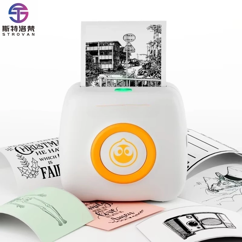 Home Use Storing Mini Portable for Thermal Printer 1000mAh Battery 200dpi Resolution Wireless Sticker Stock