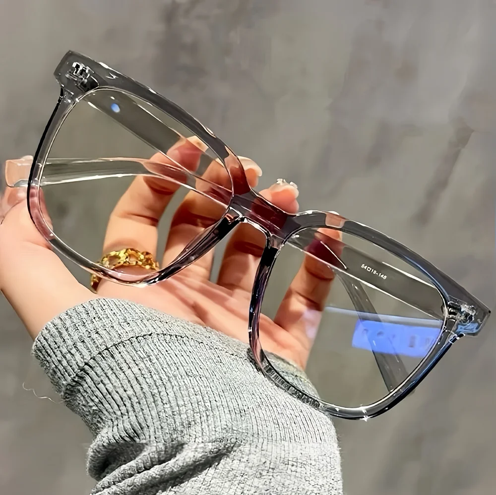 1/2/3 Pairs of Universal Fashion Glasses, Square-Framed Glasses, Fashionable Campus Style, Clear Black Frame, Back to School