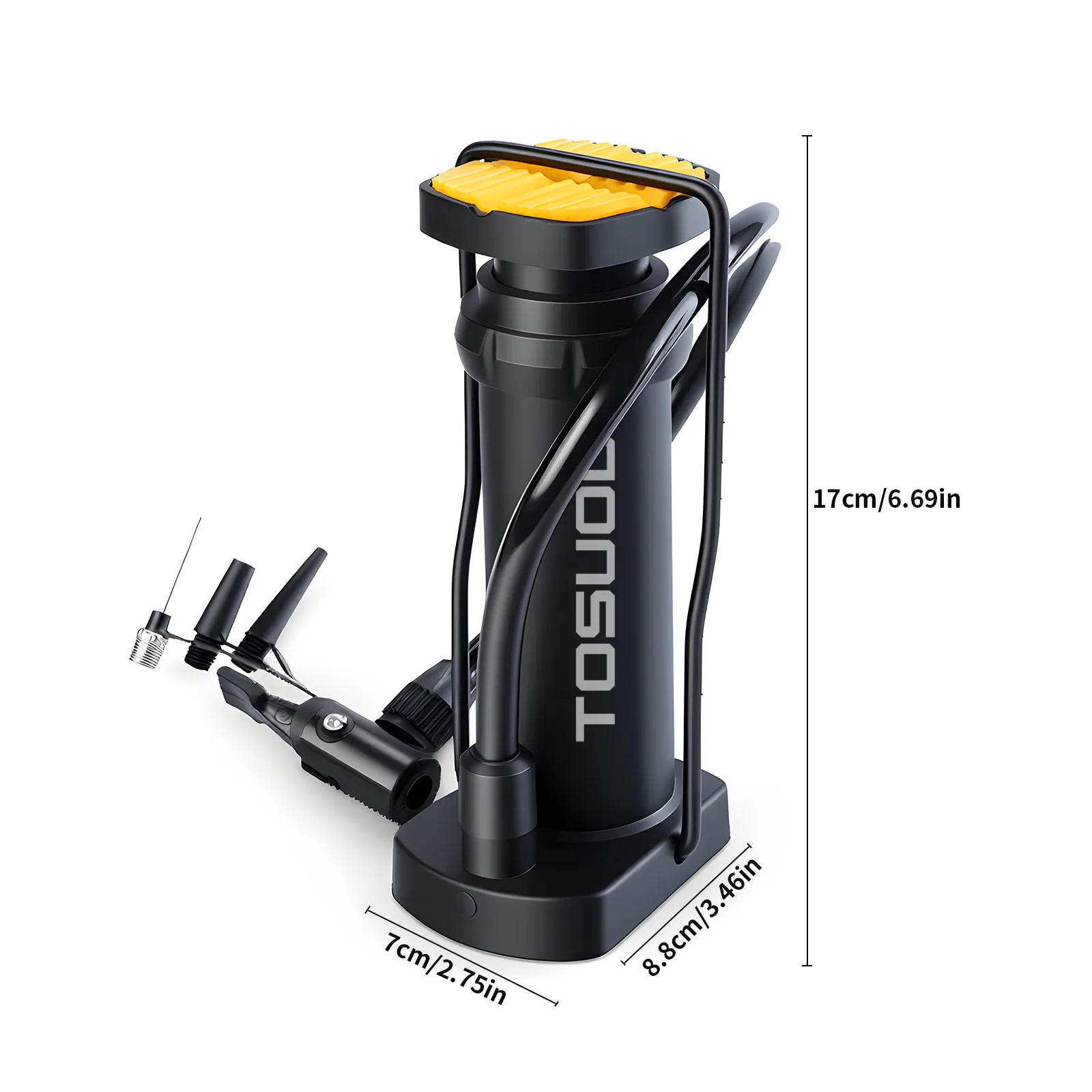 AliExpress TOSUOD Universal Labor Saving Bike Foot Pump Portable Pedal Tire Inflator for MTB Road E-Bike Home Garage Cycling Accessories