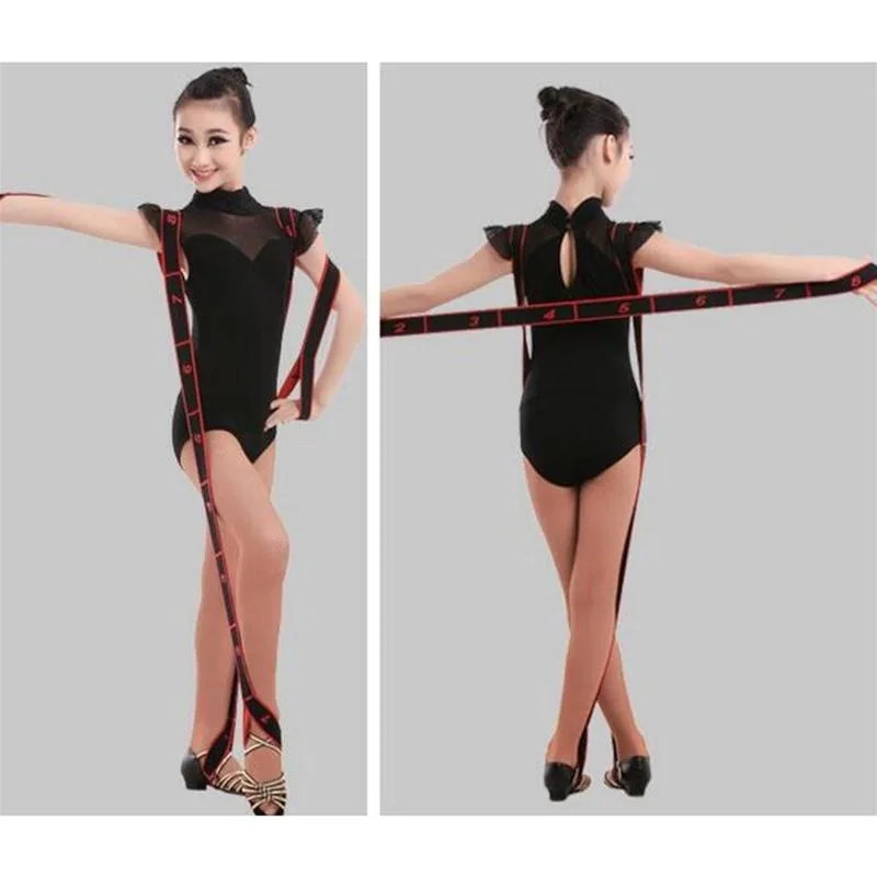 

Эластичный ремень-лента для йоги и пилатеса для девочек, для латиноамериканских танцев, растяжки, фитнеса, тренировок, с номерами