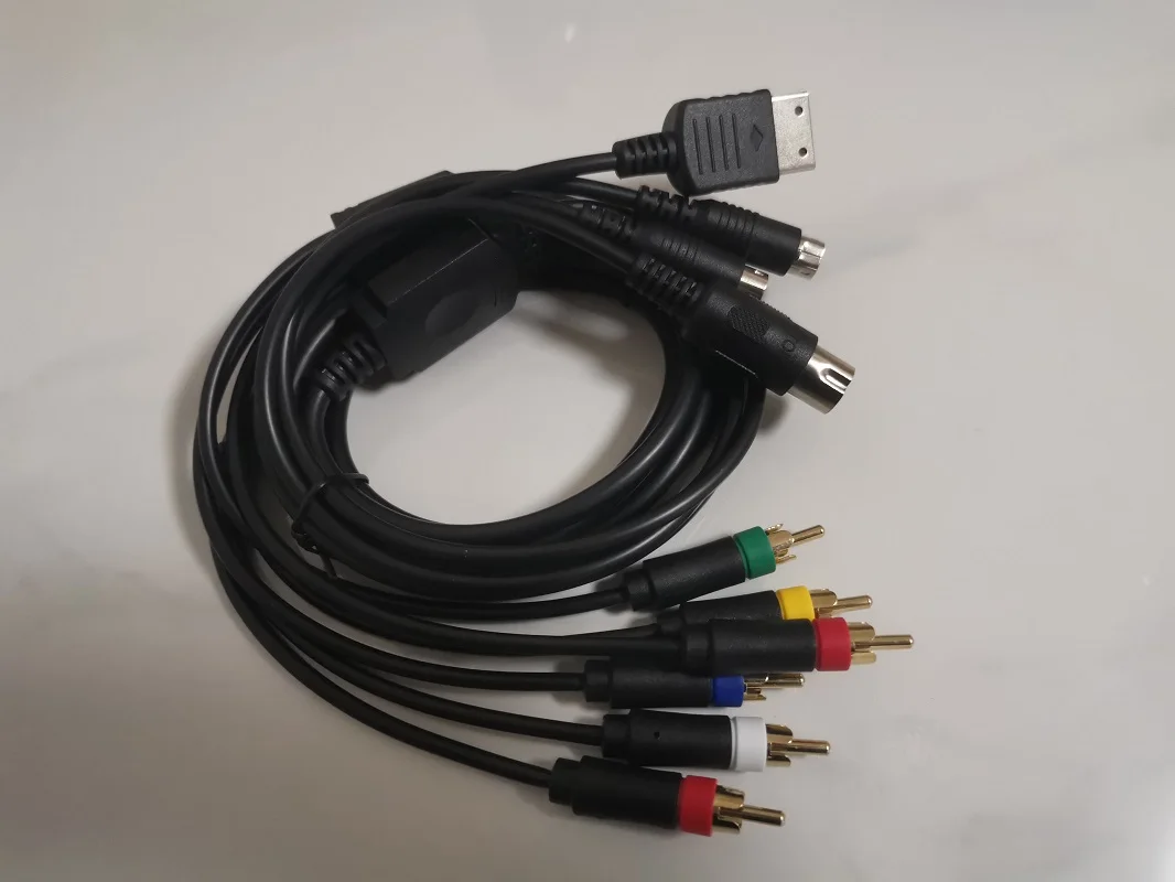 Cable de Monitor de Color de repuesto 4 en 1 RGBS/RGB para consola de juegos MD1/MD2/Saturn/DC Dreamcast, sin cable de componente