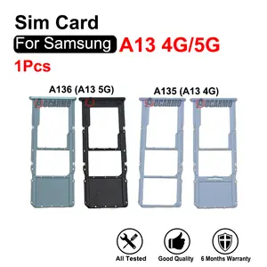 Bilashmart Samsung Galaxy A13 4G 5G A136 A135F Single Dual Sim Tray Card MicroSD Holder Nano Slot Replacement Part