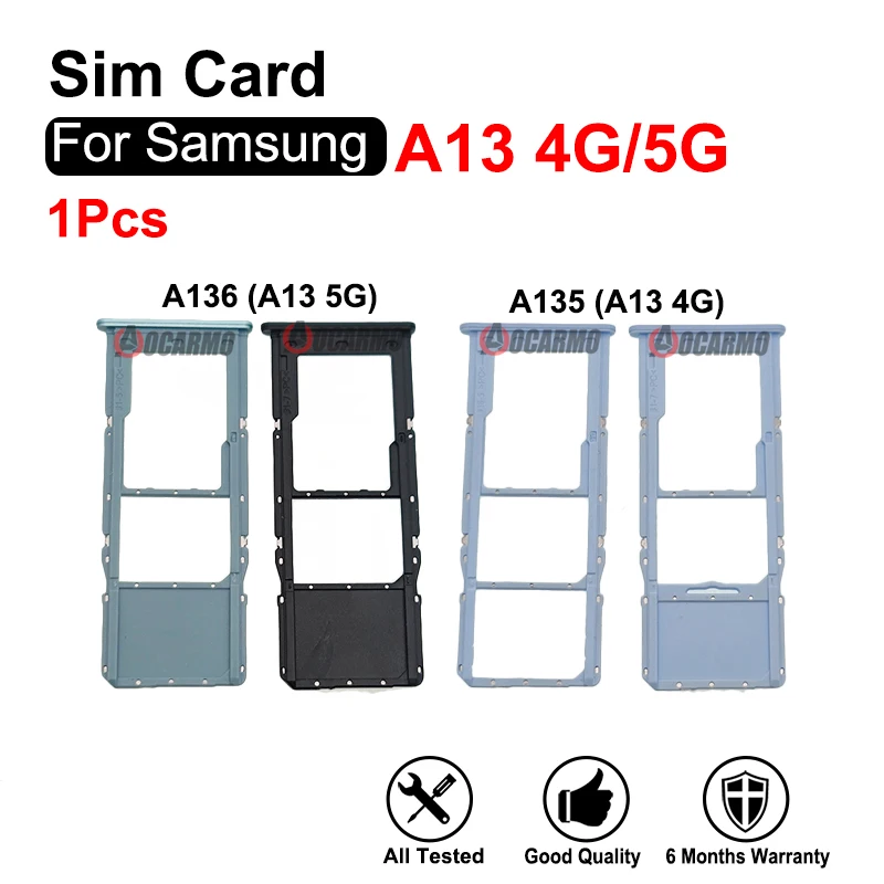 For Samsung Galaxy A13 4G 5G A136 A135F Single & Dual Sim Tray Card MicroSD Holder Nano Slot Replacement Part