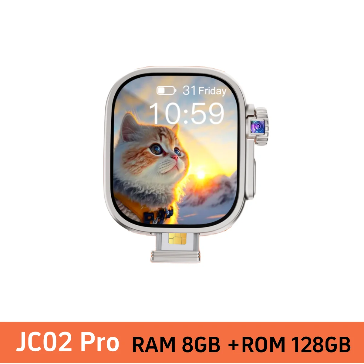 

Original JC02 Pro Smart Watch 2.2inch Amoled Smartwatch Men Women Curved Display Android 10.0 GPS Position WIFI Connect Camera