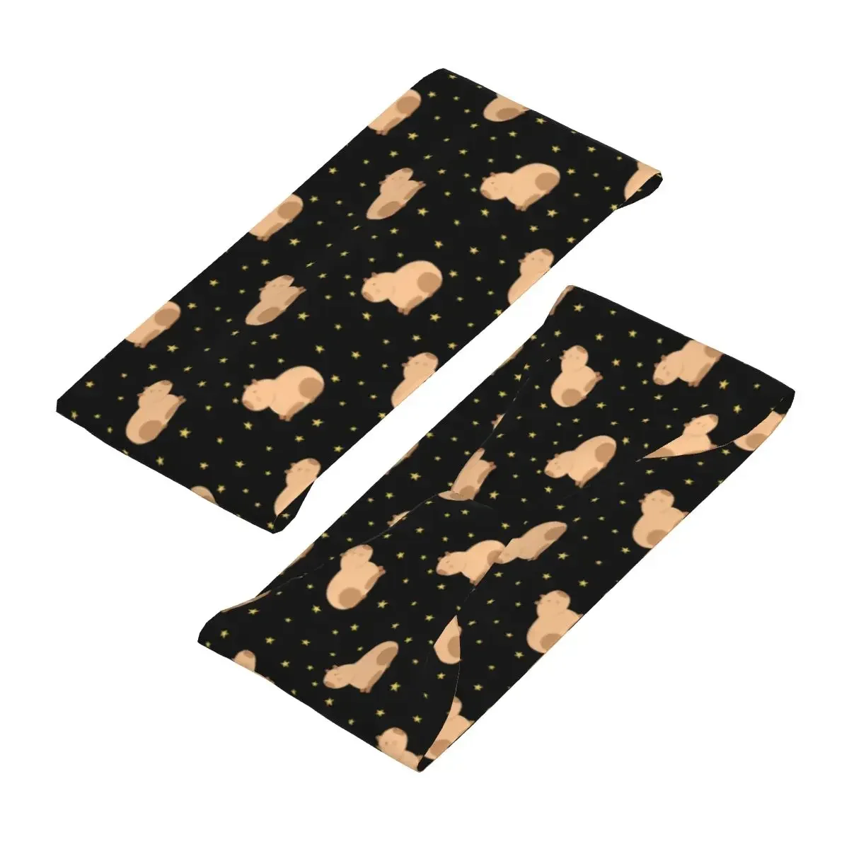 Capybaras dan Bintang Ikat Rambut Elastis Ikat Kepala Yoga Penutup Kepala Simpai Rambut Rias