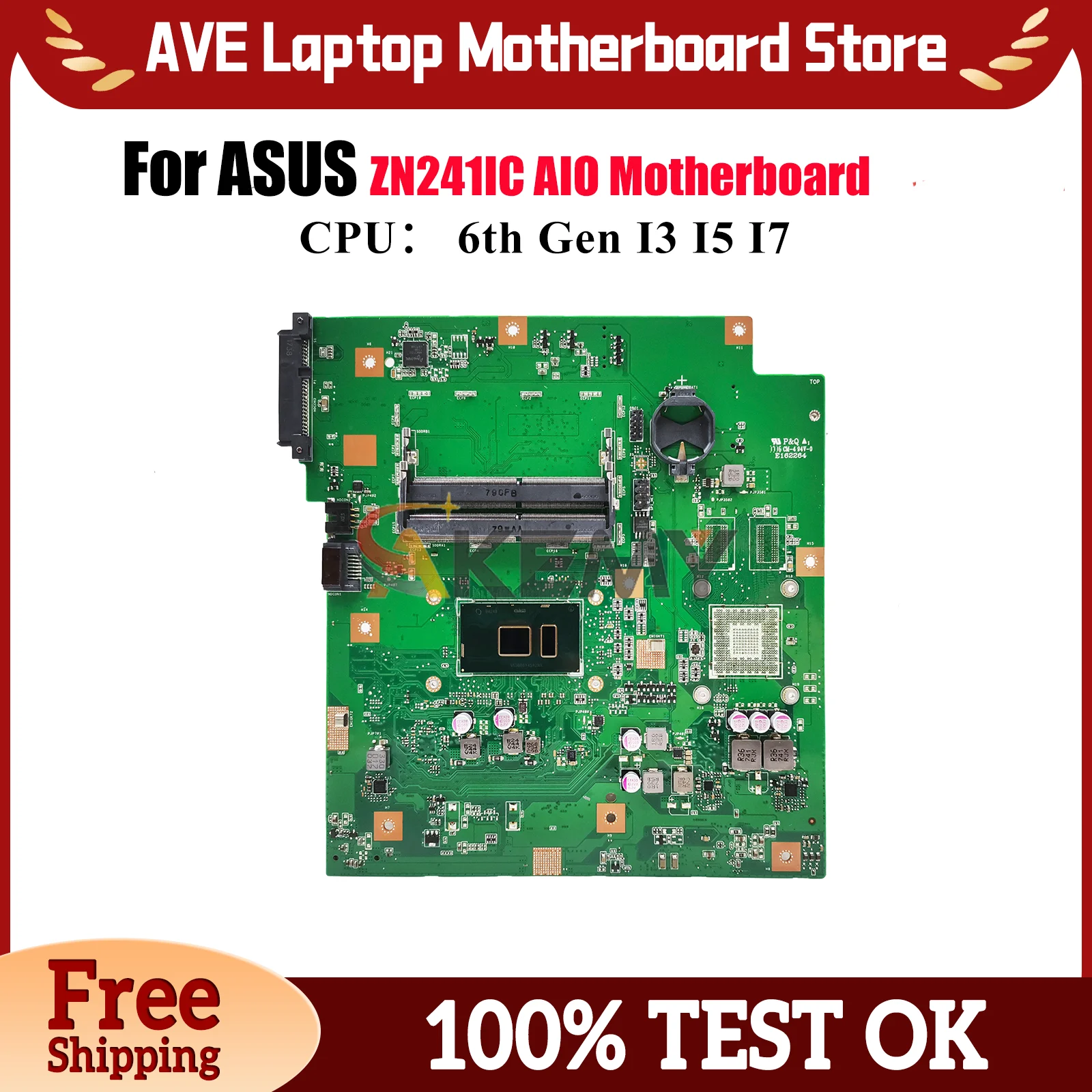 

ZN241IC Motherboard For ASUS Zen AIO ZN241I ZN241IC Mainboard With I3 I5 I7 CPU 100% tests OK fast shipping stk