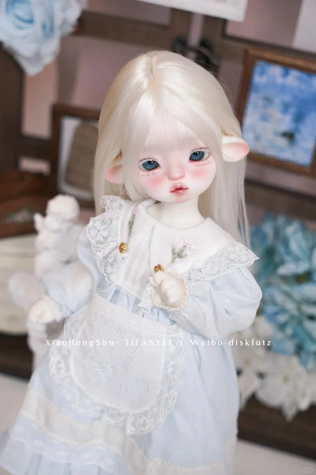 New SD BJD Doll 1/6 Open Eyes Lamb BJD Doll Girl High Beauty Authentic Body Gift Handmade Elf Ears Spot Makeup Free Shipping