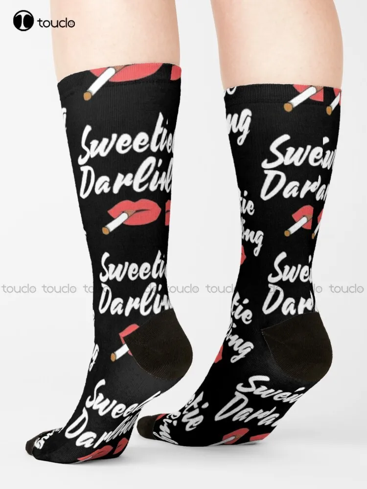 Absolutely Fabulous Darling Fitted Scoop Socks Cute Socks Unisex Adult Teen Youth Socks 360° Digital Print Harajuku Streetwear