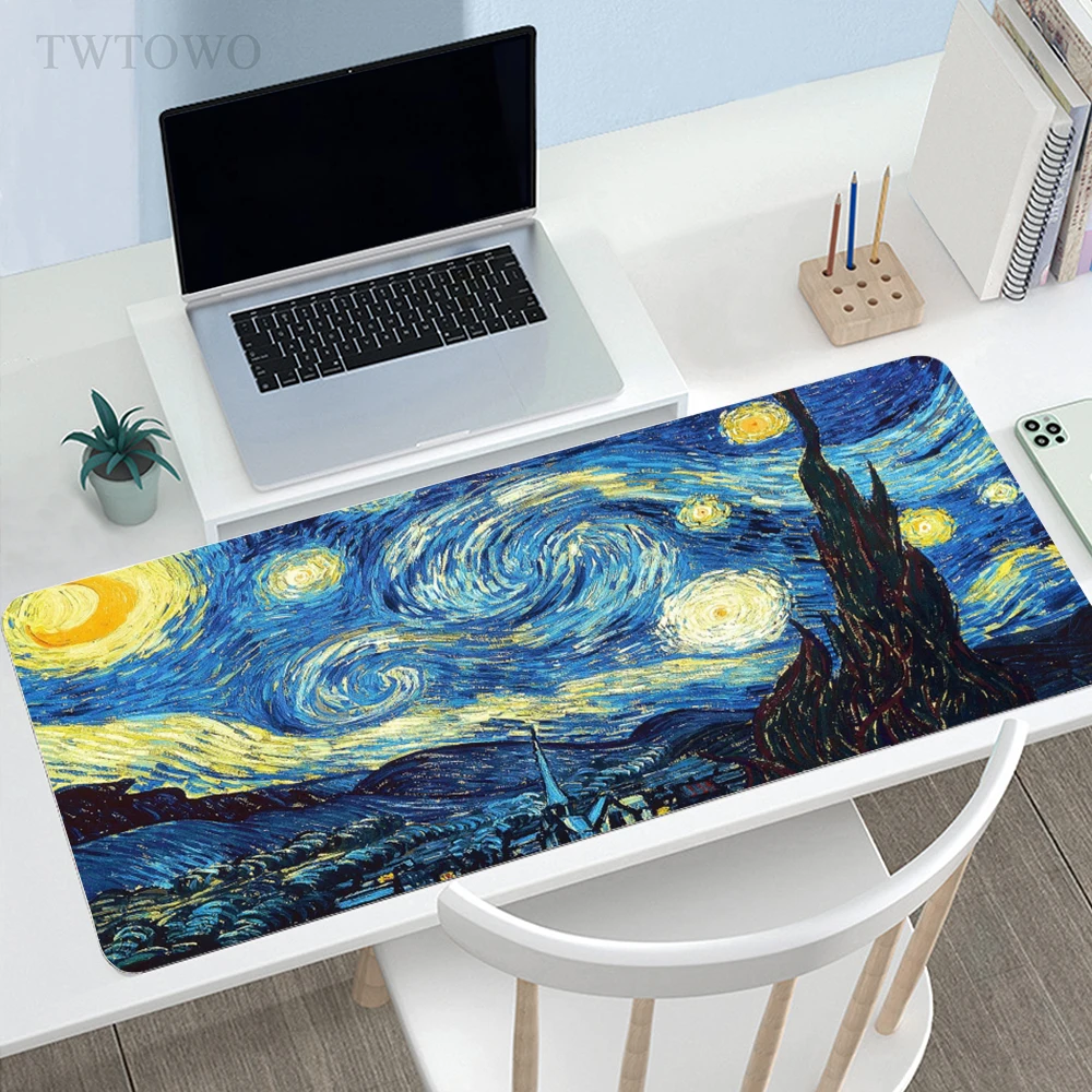 Starry Night Van Gogh Mousepad Home New MousePads Desk Mats keyboard pad Soft Anti-slip Gamer Natural Rubber Desktop Mouse Pad