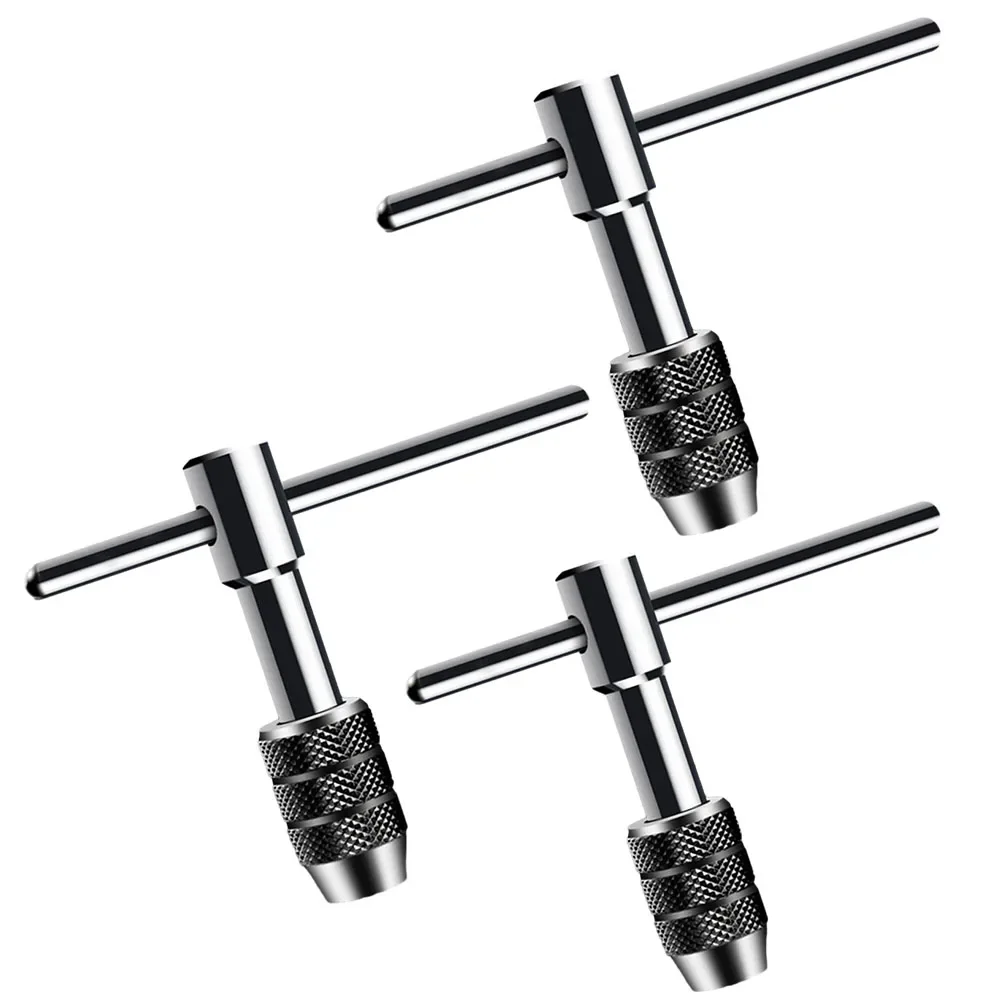 Regolabile M3-8 M5-12 T-Handle Chiave a cricchetto Rubinetto Vite Supporto Filettatura maschio Metrico Meccanico Officina Strumenti Strumento manuale