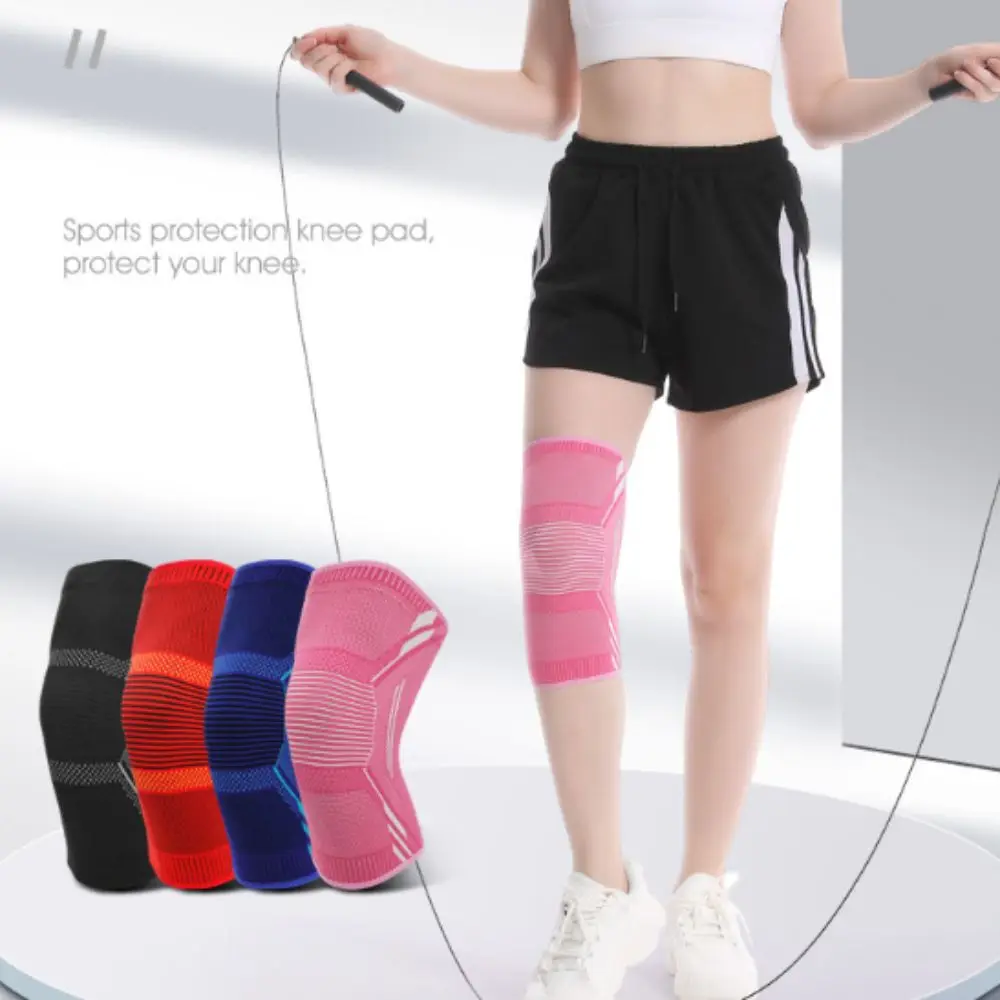

No-Slip Sport Knee Support Compression Elastic Nylon Knee Braces Breathable Knee Pad Knee Sleeves Fitness Gym