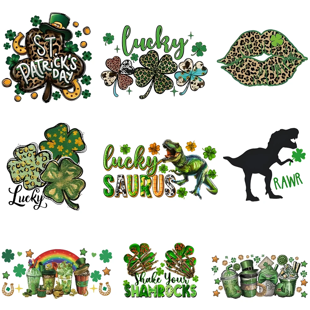 Saint Patrick's Day Patches for Clothing Heat Transfer Sticker Iron on Transfer Patches St. Patrick's Day Heat Iron on Patches