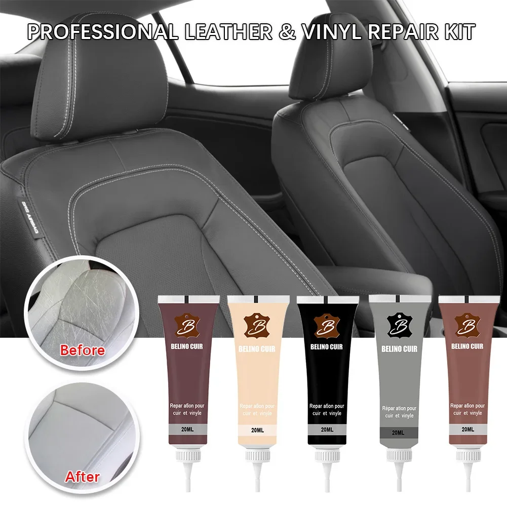 20ml Leather Repair Gel Home Car Seat Sofa Leather Complementary Repair Refurbishing Cream Color Repair Paste Leather Cleaner