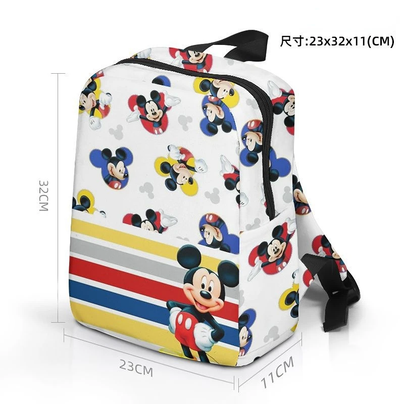 Mochila clásica de la serie Disneyland para niño, morral pequeño de lona con diseño periférico de Mickey Mouse y Minnie, regalo para el Día de los niños, Bolsa Escolar