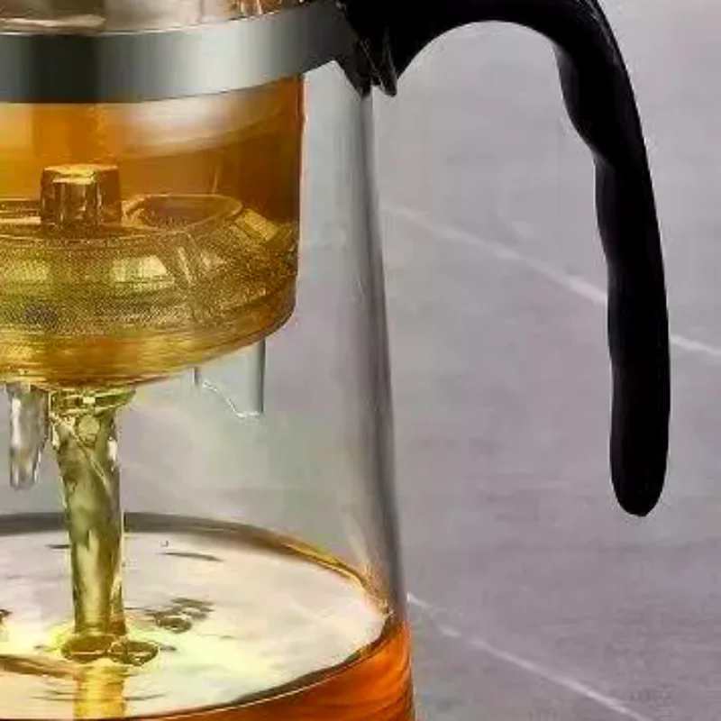 750ML Creative High Borosilicate Glass Filter Teapot Home Office Gift Large Capacity Press Floating Cup With Lid For Perfect Tea