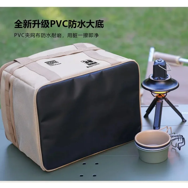 Foldable 30L Insulated Waterproof Tactical Camping Storage Bag, Large Outdoor Cookware Organizer for Picnic & Field Activities