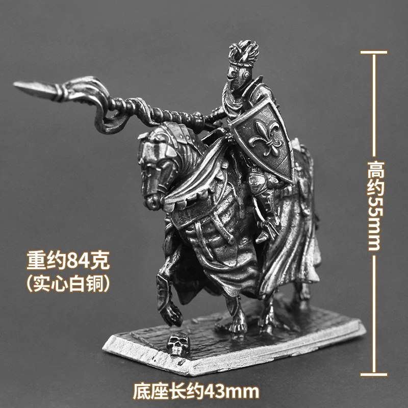 Retro Brass War Chess Ancient Rome Medieval Human Knight Legion Soldiers Model Board Game Collections Home Decor Men Gifts Toys