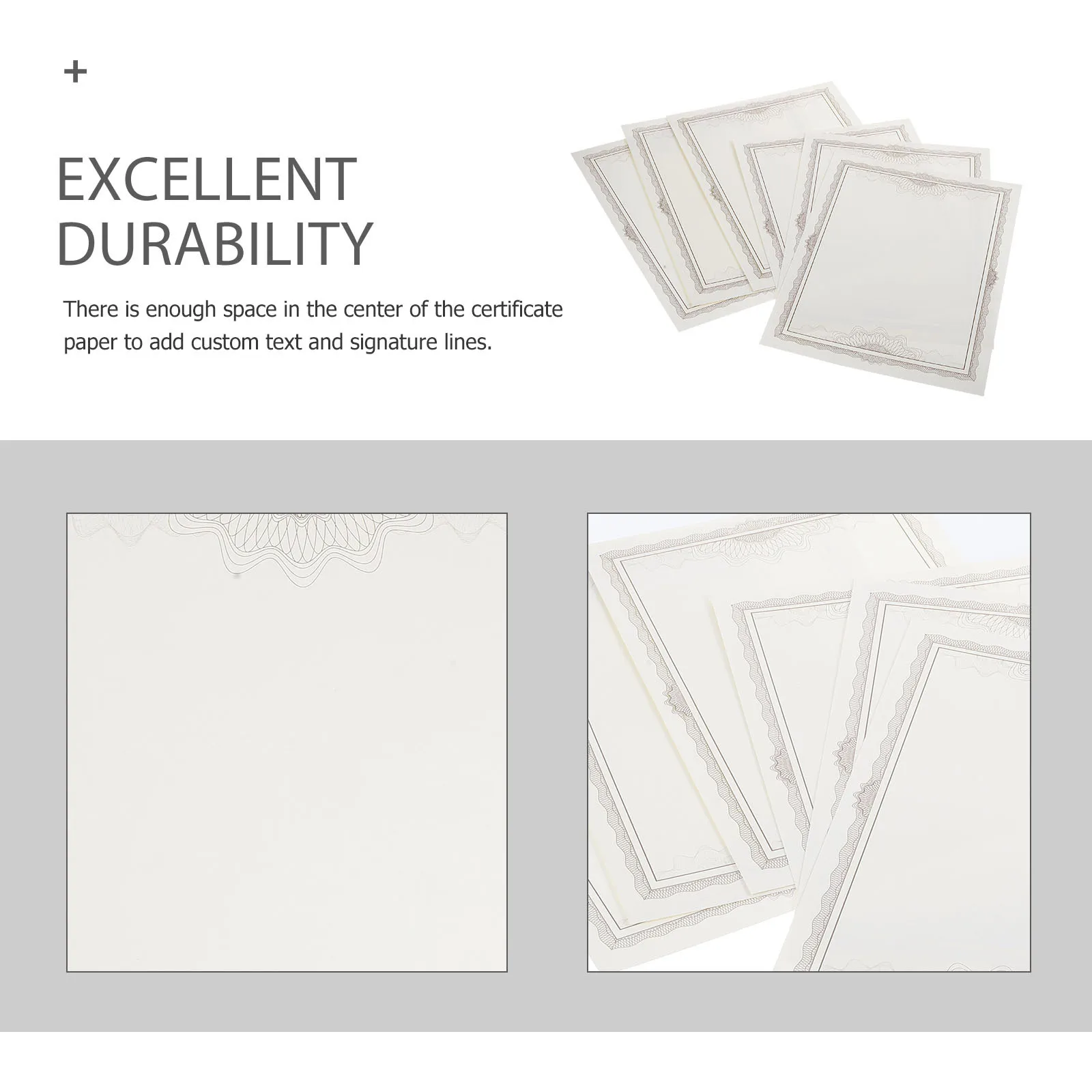 6pcs Certificate Paper 8.5X11 Inch Printable Writable Award Diploma Inner Paper For School Office School Award Supplies Use