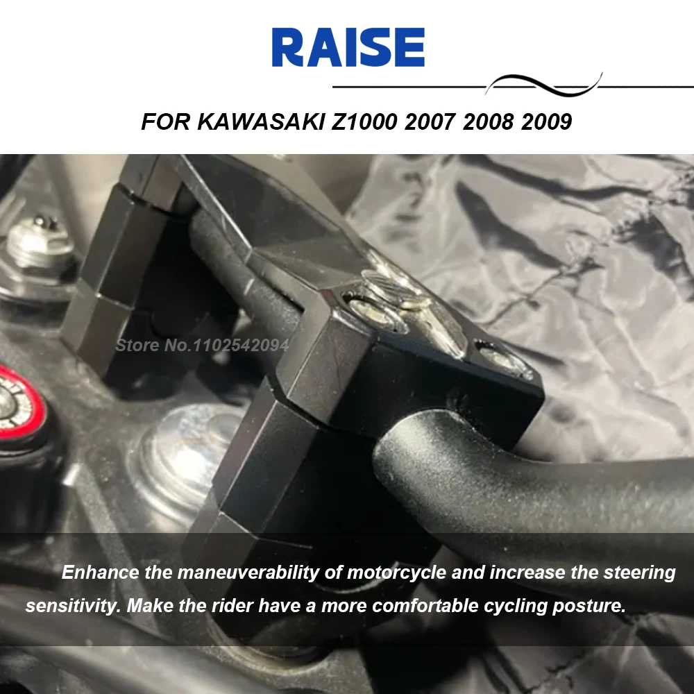 For Kawasaki Z750 2004-2011 Z1000 2007 2008 2009 Z 1000 Motorcycle Handlebar Risers Clamps Handle Bar Height 30mm Riser Adapter