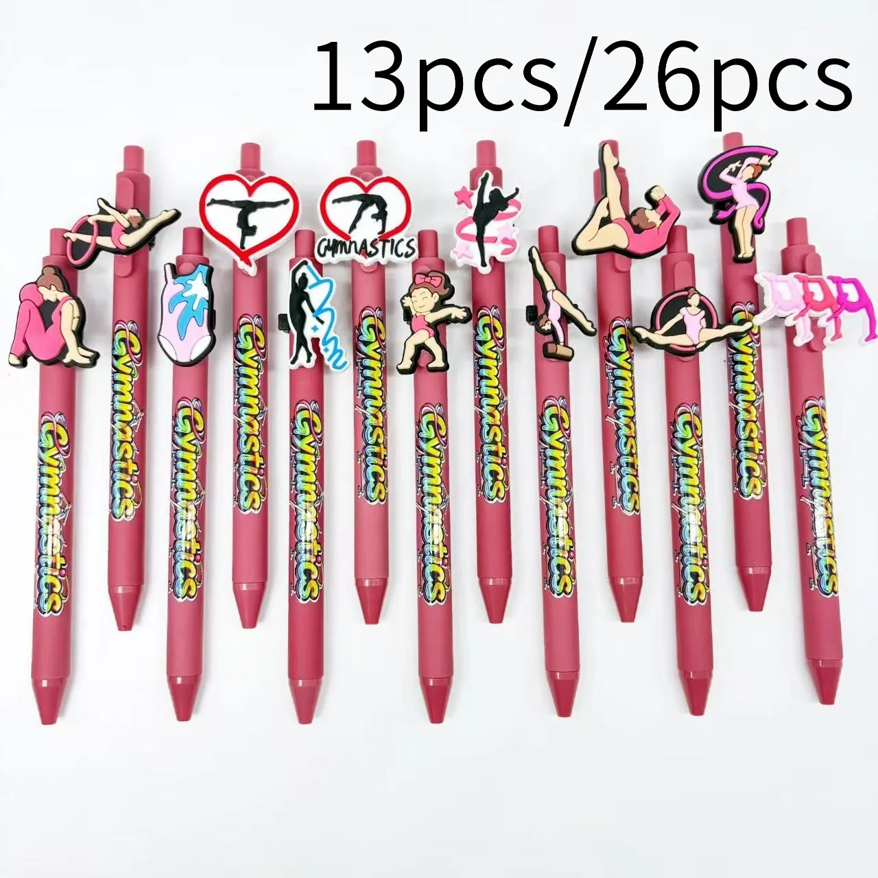 

13pcs/26pcs Creative Gymnastics-Themed Ballpoint Pens Student Writing Ballpoint Pens Suitable for Gifting Friends